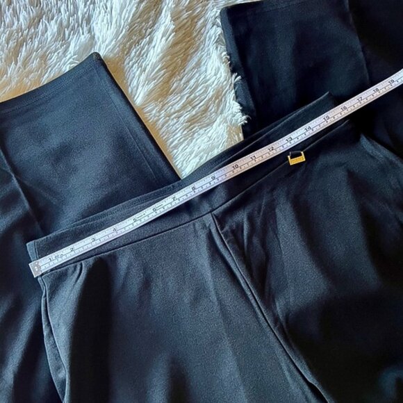 Anne Klein Wide Leg Pull On Black Dress Pants M - Picture 3 of 13